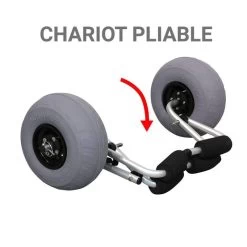 CHARIOT UNIVERSEL DE KAYAK AVEC ROUE BALLON - RYDE -Aqua Sport Soldes chariot universel de kayak avec roue ballon ryde 2