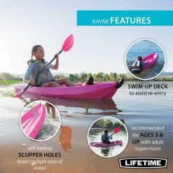 Kayak Enfant 6 Ft. LIFETIME Wave™ #90827 -Aqua Sport Soldes kayak enfant 6 ft lifetime wave 90827 5