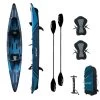 Kayak Gonflable TORPEDO 2P HP - 426cm/13'9x78cm/31' - DropStitch MAX 220 Kg -Aqua Sport Soldes kayak gonflable torpedo 2p hp 426cm139x78cm31 dropstitch max 220 kg