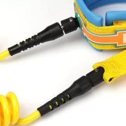 LEASH DE SUP HOWZIT COIL JAUNE/BLEU 9' -Aqua Sport Soldes leash de sup howzit coil jaune bleu 9 1 5