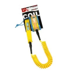 LEASH DE SUP HOWZIT COIL JAUNE/BLEU 9' -Aqua Sport Soldes leash de sup howzit coil jaune bleu 9 1 6