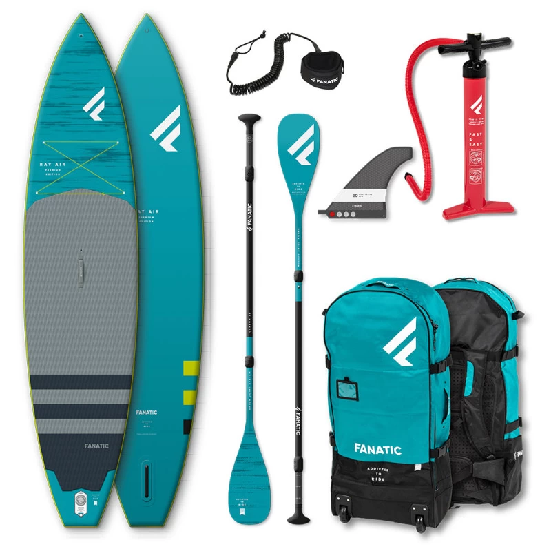 PADDLE FANATIC RAY AIR 12.6x32 PREMIUM GONFLABLE + PAGAIE CARBONE C35 COMPLET 3 PADDLE FANATIC RAY AIR 12.6x32 PREMIUM GONFLABLE + PAGAIE CARBONE C35 COMPLET