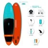 PADDLE GONFLABLE AQUA DESIGN LUCKEY 10.2 -Aqua Sport Soldes paddle gonflable aqua design luckey 102