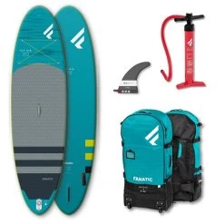 PADDLE GONFLABLE FANATIC FLY AIR 9.8 PREMIUM SAC + POMPE -Aqua Sport Soldes paddle gonflable fanatic fly air 98 premium sac pompe 1