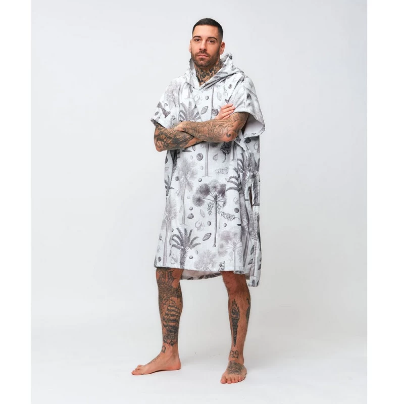 PONCHO AFTER BOTANICAL LIGHT GREY 5 PONCHO AFTER BOTANICAL LIGHT GREY – Image 3