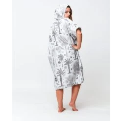 PONCHO AFTER BOTANICAL LIGHT GREY 9 PONCHO AFTER BOTANICAL LIGHT GREY -Aqua Sport Soldes poncho after botanical light grey 3