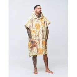 PONCHO AFTER BOTANICAL LINEN -Aqua Sport Soldes poncho after botanical linen 2