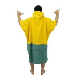 All-In PONCHO ALL IN BUMPY JAUNE/VERT -Aqua Sport Soldes poncho all in bumpy jaune vert 3