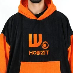 Poncho Howzit Noir/orange -Aqua Sport Soldes poncho howzit noir orange 7