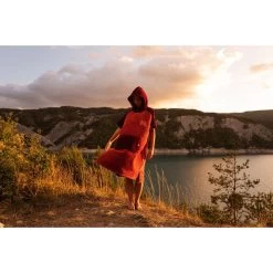 PONCHO PLAID AFTER ESSENTIAL SHERPA ROUGE TU -Aqua Sport Soldes poncho plaid after essential sherpa rouge tu 5